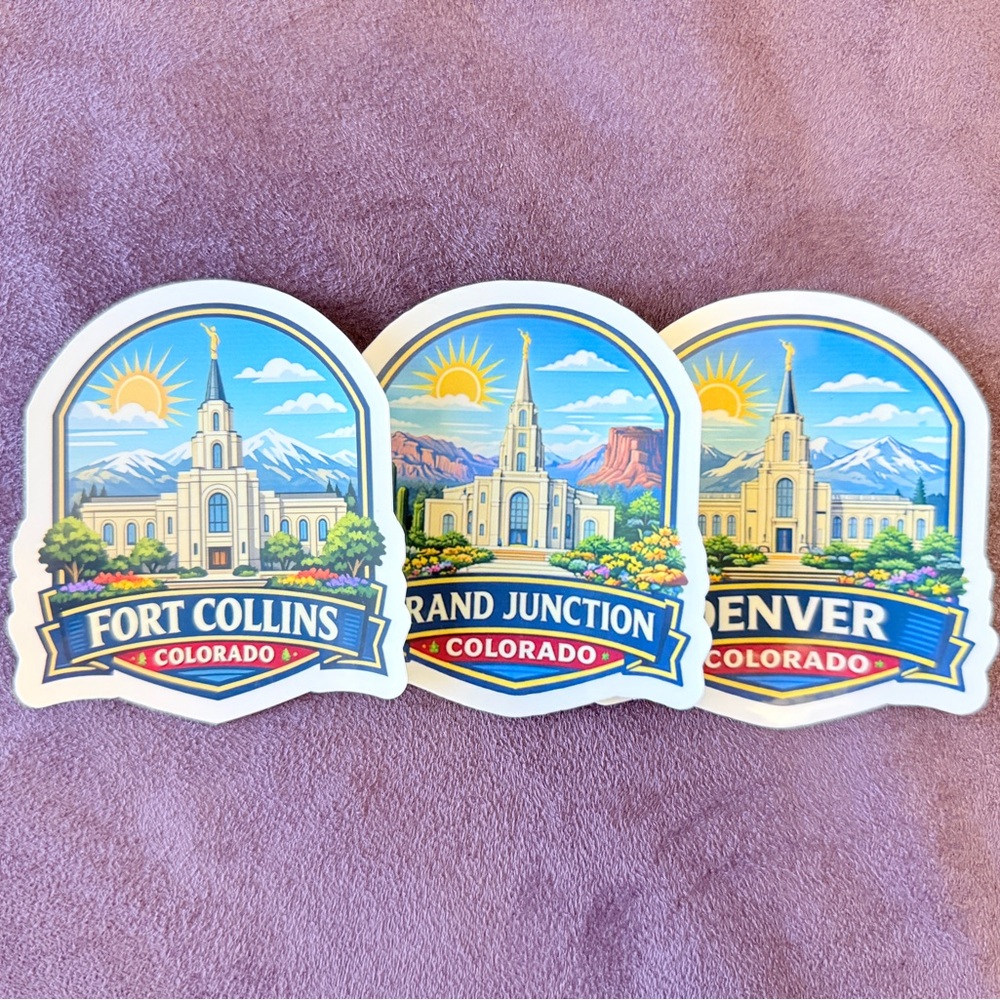 Colorado Temple Stickers Set